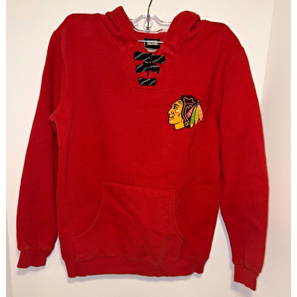 Outerstuff Chicago Blackhawks Red Lace-Up Hoodie Youth M (10/12)